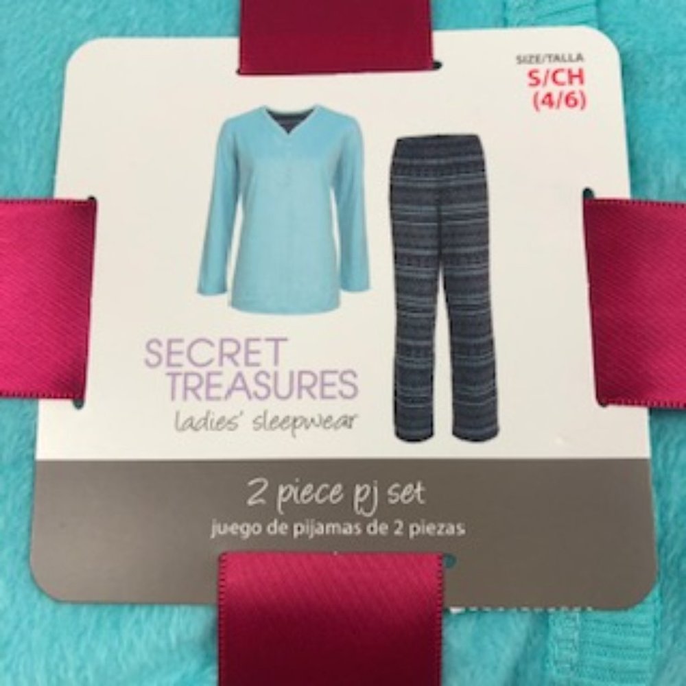 🆕 Secret Treasures 2 PC Pajama Set | Blue/Black